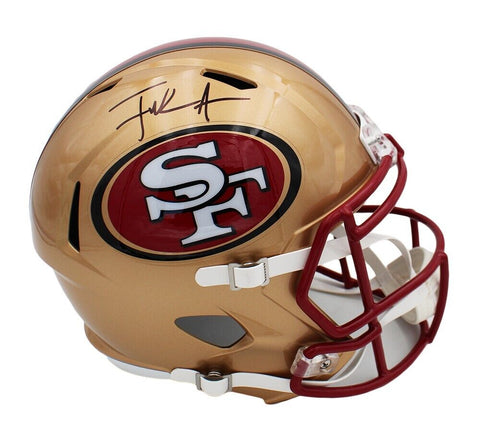 Frank Gore Signed San Francisco 49ers Speed Replica TB 1996-2008 Red NFL Helmet
