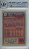 Tony Dorsett Autographed 1985 Topps #40 Trading Card Beckett 10 Slab 39233