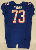Saints Jahri Evans Autographed Blue Nike Game Issued Jersey Pro Bowl Beckett E95