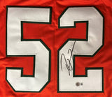 Ray Lewis Miami Signed Orange College Football Jersey BAS ITP