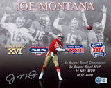 JOE MONTANA AUTOGRAPHED 8X10 PHOTO SAN FRANCISCO 49ERS BECKETT BAS QR 233734