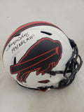 THURMAN THOMAS "MVP" SIGNED BUFFALO BILLS LUNAR ECLIPSE SPEED AUTHENTIC HELMET