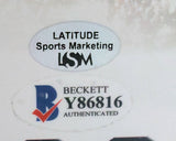 Floyd Little & Terrell Davis Autographed 16x20 Photo Lighted Framed Beckett COA