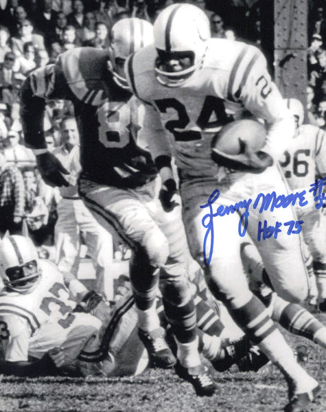 Lenny Moore Autographed Signed 8x10 Photo Baltimore Colts "HOF 75" SKU #245926