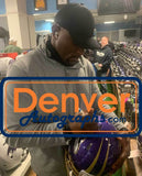 Ray Lewis Signed Baltimore Ravens Authentic Flash Helmet MVP HOF BAS 37026