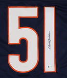 Dick Butkus Signed Chicago Bears Jersey (Beckett) 8xPro Bowl LB 1965-1972 / HOF