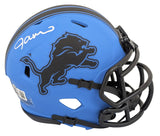 Lions Jameson Williams Signed Rave Speed Mini Helmet W/ Case BAS Witnessed
