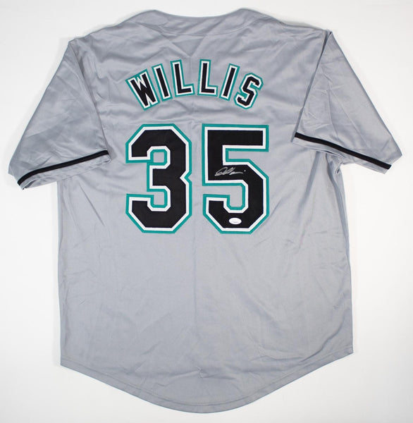 Dontrelle Willis Signed Florida Marlins Jersey (JSA COA) 2003 NL Rookie o/t Year