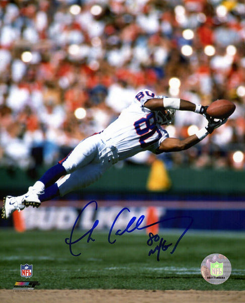 Chris Calloway Signed Giants Diving Catch 8x10 Photo w/NYG - (SCHWARTZ COA)