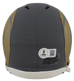 Rams Eric Dickerson "HOF 99" Signed Slate Speed Mini Helmet W/ Case BAS Witness
