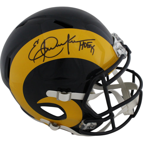 Eric Dickerson Autographed Los Angeles Rams TB F/S Helmet HOF Beckett 44034
