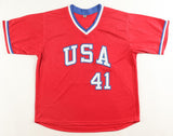 Mark McGwire Signed Team USA Olympic Jersey (Authentic Ink Hologram) Oakland A's