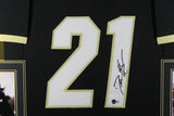 Deion Sanders Autographed/Signed College Style Black Framed Jersey BAS 44604