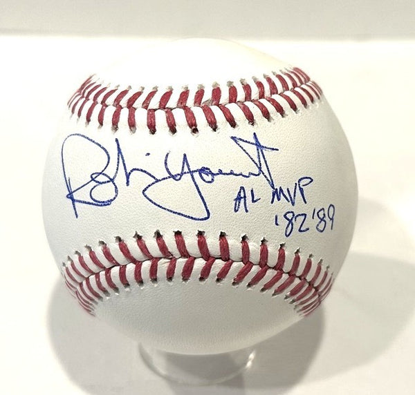ROBIN YOUNT - Signed Official MLB Baseball w/ AL MVP - Milwaukee Brewers - BAS
