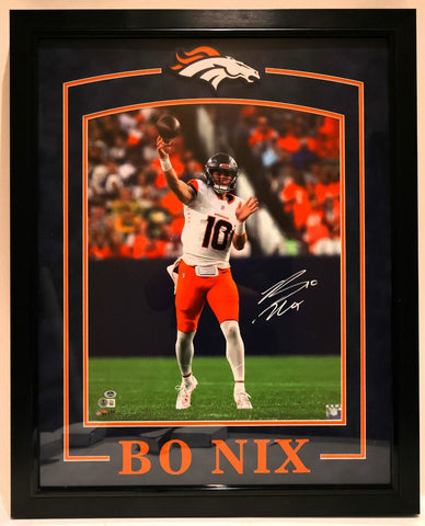 Bo Nix Autographed Framed Photo 31"x25" Beckett COA