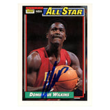 Dominique Wilkins Autographed 92 Topps All Star #125 Trading Card Beckett 54147