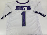 Quentin Johnston Signed TCU Horned Frogs Jersey (Beckett) L A Chargers Receiver