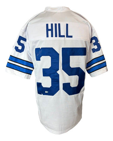 Calvin Hill Dallas Signed White Football Jersey Sports Integrity