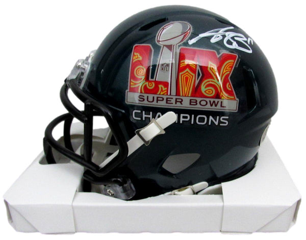 A.J. Brown Signed/Auto Mini SB LIX Champions Helmet Eagles Beckett 195530