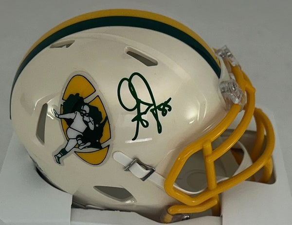 Packers GREG JENNINGS Signed Riddell RETRO Speed Mini Helmet AUTO - BAS