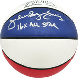 JULIUS DR. J ERVING AUTOGRAPHED ABA BASKETBALL 76ERS 16X ALL STAR BECKETT 230290
