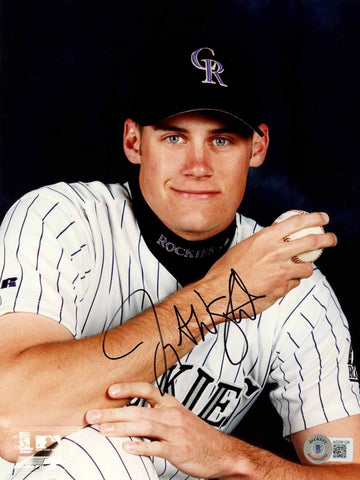 Jamey Wright Autographed/Signed Colorado Rockies 8x10 Photo BAS 50391