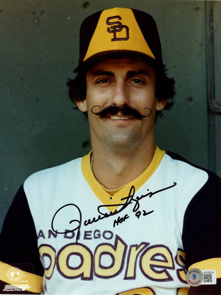 Rollie Fingers Autographed San Diego Padres 8x10 Photo HOF Beckett 50454