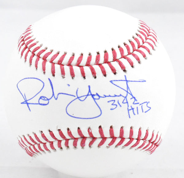 Robin Yount Autographed Rawlings OML Baseball w/3,142 Hits - Beckett W Hologram