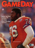 Ken Lanier Signed Denver Broncos 10/8/90 Gameday Magazine BAS 45474