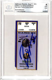 Ray Lewis Signed Baltimore Ravens 08/17/96 Ticket Stub Slab Beckett 42759