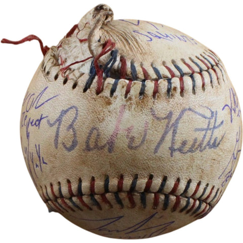 Cast Sandlot Autographed Ripped Custom Baseball Renna +7 Character Beckett 57168