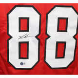 Jalen Carter Autographed/Signed College Style Red Jersey Beckett 42439
