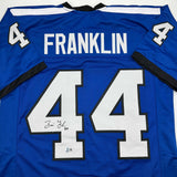 Autographed/Signed Zaire Franklin Indianapolis 2025 Style Blue Jersey BAS COA