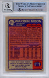Warren Moon Autographed 1985 Topps #251 (Grade 10) Slabbed BAS 39912