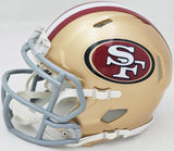FRANK GORE AUTOGRAPHED 49ERS GOLD SPEED MINI HELMET BECKETT WITNESS 221166
