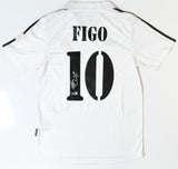 Luis Figo Autographed Real Madrid CF Home Soccer Jersey #10 - Beckett Holo *L