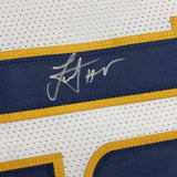 Framed Autographed/Signed Nikola Jokic 33x42 Denver White Jersey JSA COA
