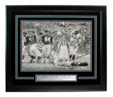 Chuck Bednarik Eagles "Knock Out" Signed 11x14 B/W Photo Framed PSA/DNA 197587