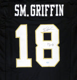 UCF GOLDEN KNIGHTS SHAQUEM GRIFFIN AUTOGRAPHED BLACK JERSEY 13-0 MCS HOLO 134405