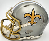 ALVIN KAMARA AUTOGRAPHED SAINTS FLASH GRAY MINI HELMET BECKETT WITNESS 224756
