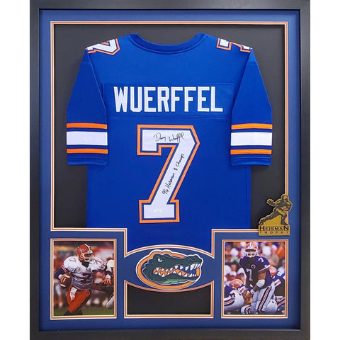 Danny Wuerffel Autographed Signed Framed Florida Gators Heisman Jersey JSA