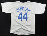 Darryl Strawberry Signed Los Angeles Dodgers Gray Road Jersey (JSA COA)