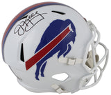 Bills Jim Kelly Signed White Full Size Speed Rep Helmet w/ Case BAS Witnessed