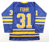 Grant Fuhr Signed Buffalo Sabres Jersey (Beckett) 5xStanley Cup Champion /Goalie
