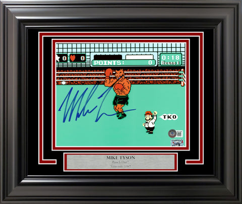 Mike Tyson Autographed Signed Framed 8x10 Photo Nintendo Punch-Out!! Beckett