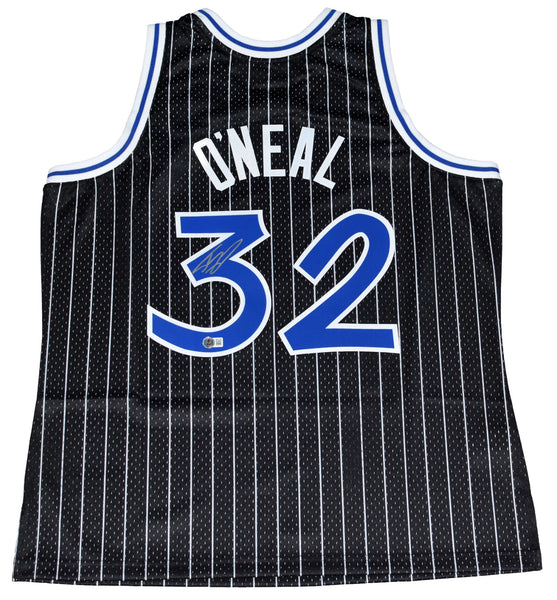 SHAQUILLE O'NEAL SIGNED ORLANDO MAGIC #32 MITCHELL & NESS BLACK JERSEY BECKETT