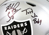 Richard Seymour Signed Raiders Authentic F/S Speed Helmet w/ Insc- Beckett W