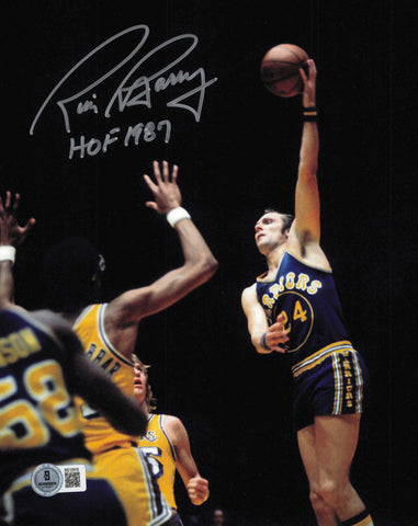 Rick Barry Autographed Signed 8x10 Photo Warriors "HOF 1987" Beckett QR #BS12918