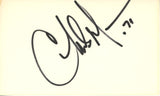 Charles Mann Autographed Washington Redskins Index Card BAS 45383