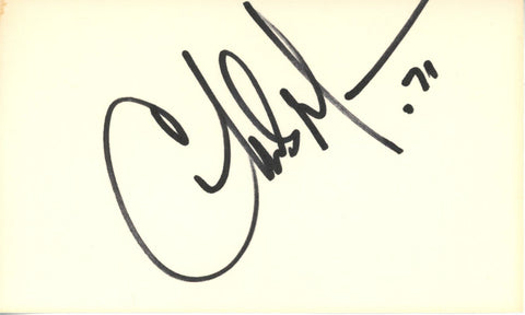 Charles Mann Autographed Washington Redskins Index Card BAS 45383